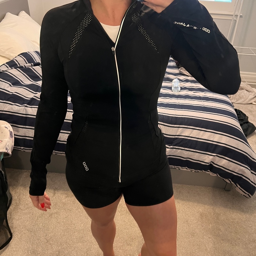Lorna Jane Black Jacket with Mesh Detail